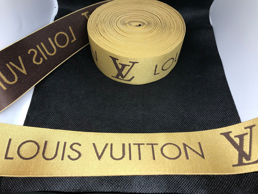NEW RELEASE 10 Yard Roll 4.5cm Louis Vuitton LV Designer Elastic Band –